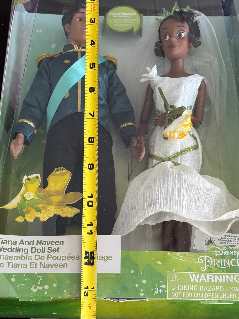 New in Box Disney Princess Tiana & Prince Naveen Wedding Dolls - Picture 4 of 6